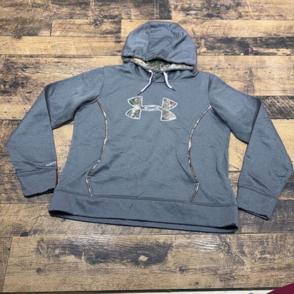 Under Armour Storm Camo Logo Hoodie Sweatshirt‎ Hunting Outdoors LG/G
